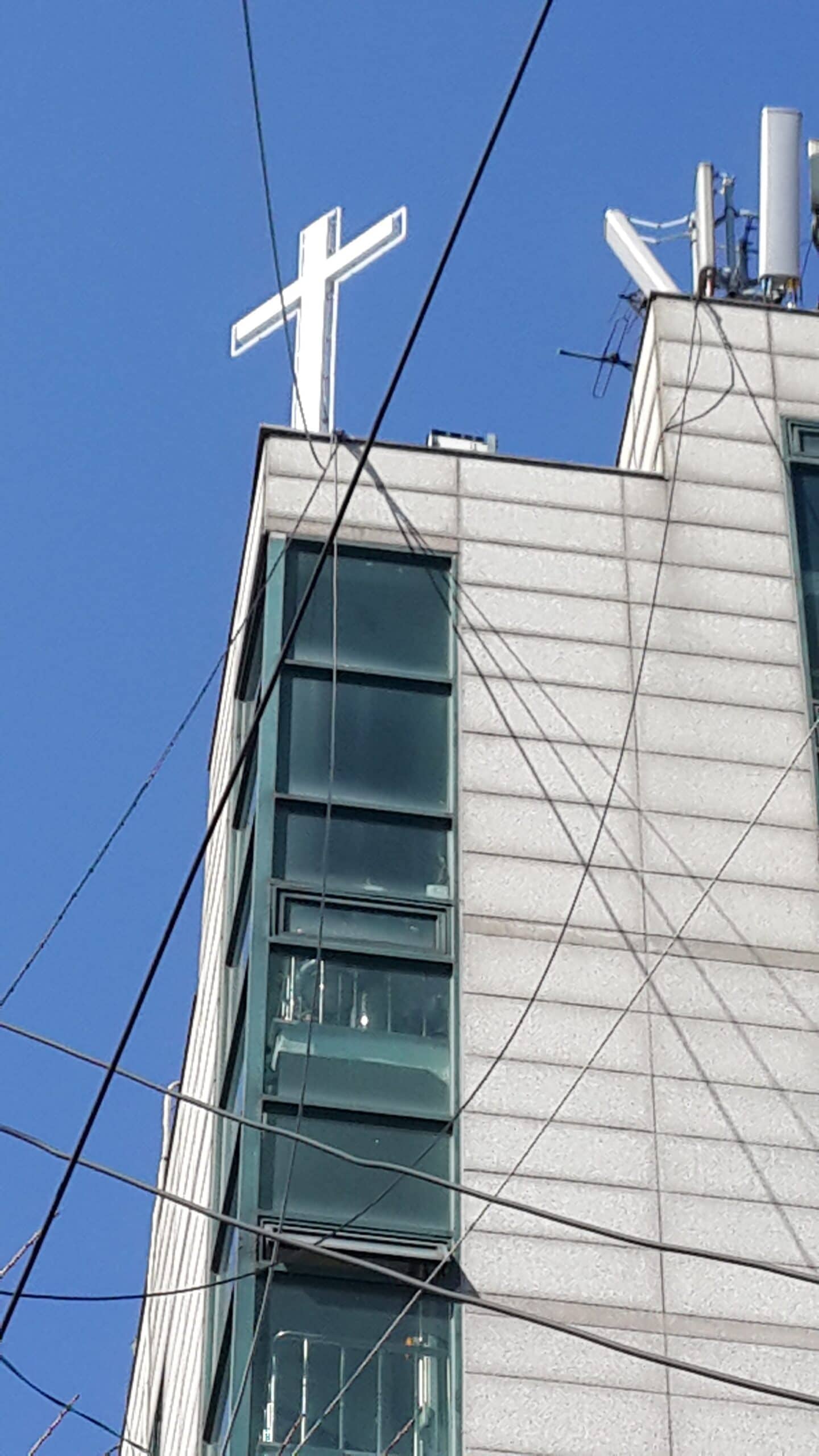 오류동 열방샘교회 십자가 시공 사례