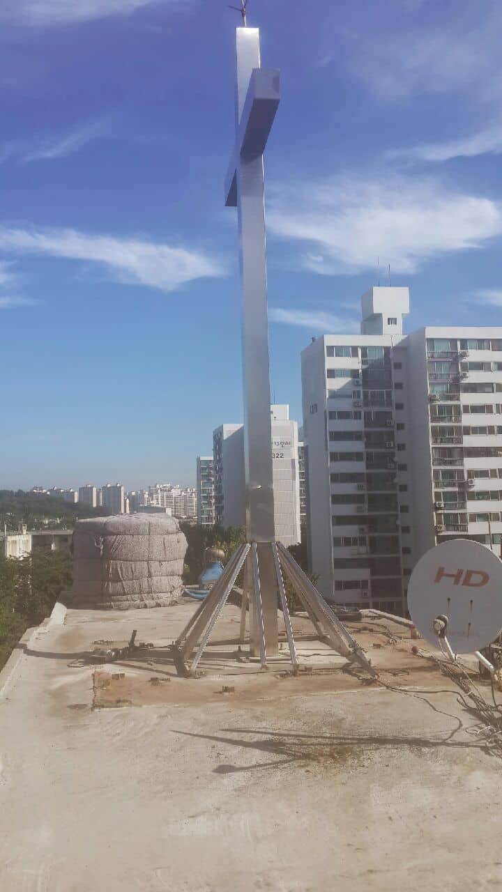 광명 삼흥교회 십자가 시공 사례